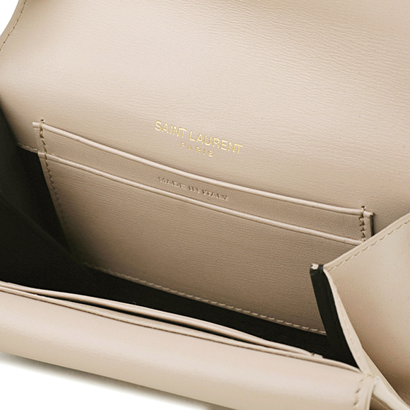 Saint Laurent Sulpice Card Case Leather Beige - Picture 6 of 8